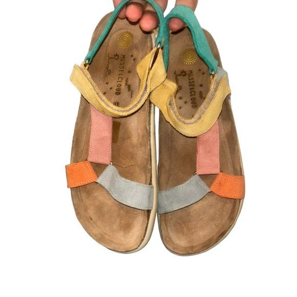 Musse & Cloud Sherbet rainbow sandals 41 10 - Picture 1 of 5